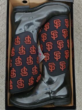 Cuce SF Giants neoprene rain boots womens size 10